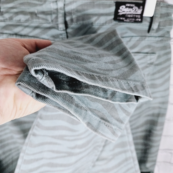 SUPERDRY | Standard Blue Skinny zebra animal print jeans - Picture 5 of 10